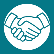Graphic of two hands shaking